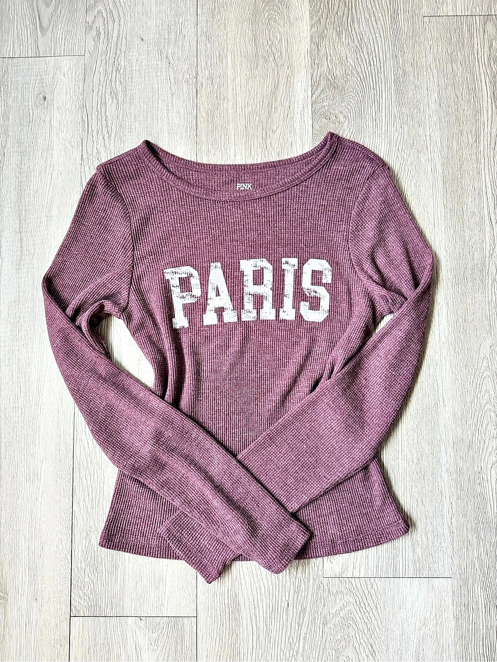 Pink Republic Paris Long-Sleeve Top Purple Size Medium